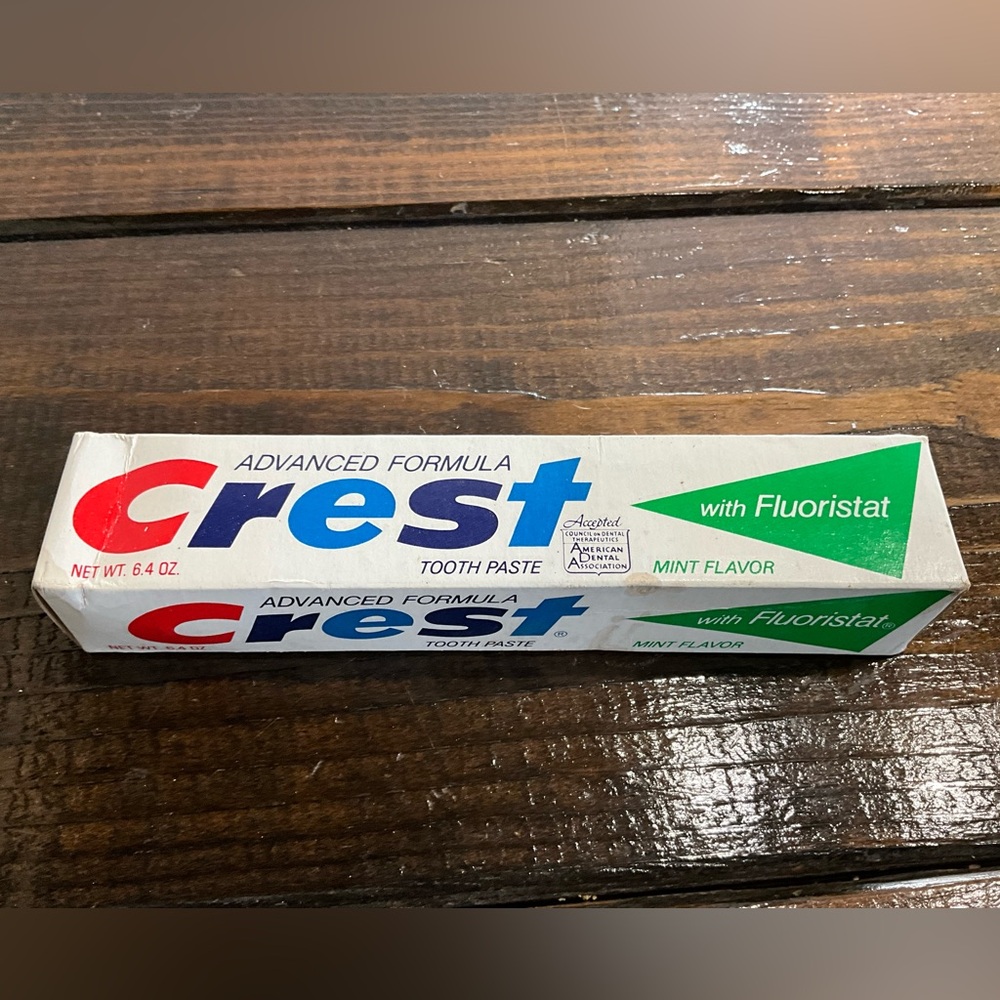 Vintage Crest Toothpaste IOB Mint with Fluoristat IOB Collectible